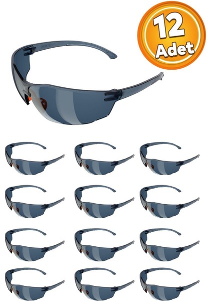 Uv Korumalı Silikon Gözlük, 12'li, Güvenlik ve Konfor Sağlayıcı, Şık ve Kullanışlı