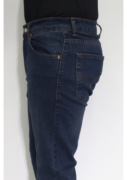 Fistan Store Erkek Lacivert Normal Bel Dar Kesim Boru Paça Jean Pantolon modelleri