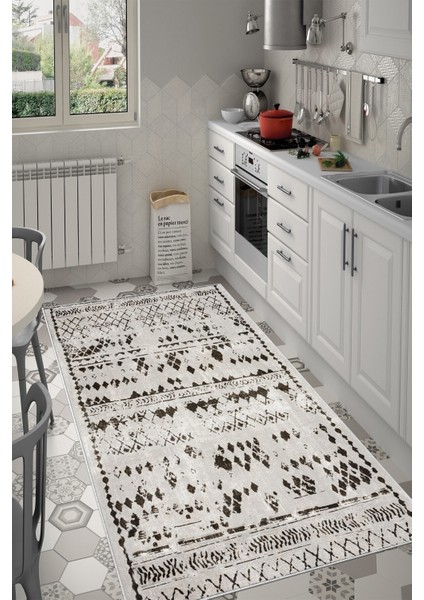 Kaymaz Taban Yıkanabilir Dijital Baskılı Halı Yolluk Mutfak Halısı modelleri