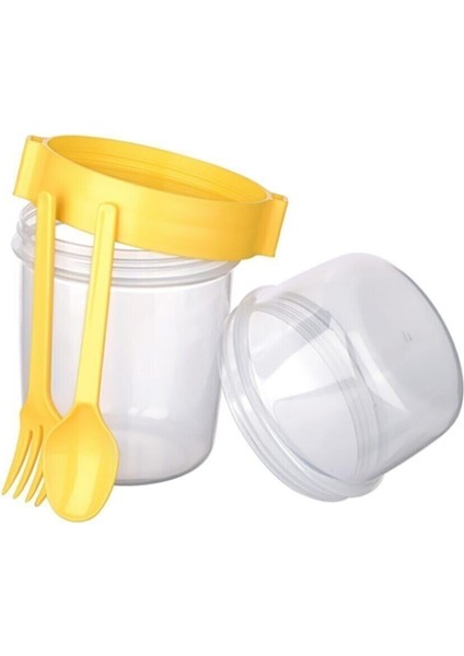 Renkli 800ML Kaşıklı ve Çatallı Müsli Kabı, Şık ve Fonksiyonel Tasarım fiyatları