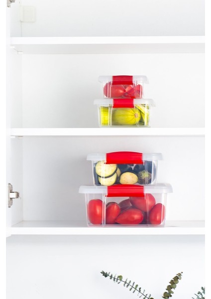 4'lü Çok Amaçlı Dikdörtgen Sızdırmaz Saklama Kabı Seti, Turuncu modelleri