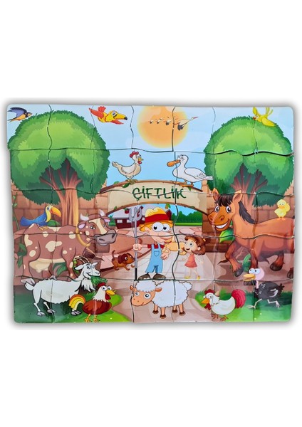 Manyetik Puzzle Çiftlik (53 Parça)
