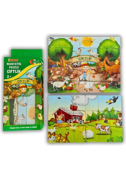 Manyetik Puzzle Çiftlik (53 Parça)