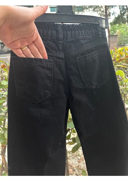 Dmb Kız Çocuk Taşlı Siyah Kot Pantalon
