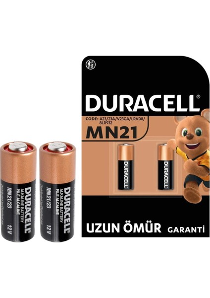 Duracell 23A Lityum MN21 Alarm Pili (2li Paket)
