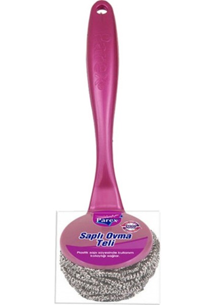 Çok Renkli Saplı Ovma Teli, Pratik Temizlik Aracı