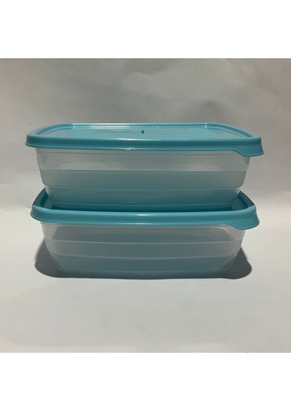 Mavi 1,2 Litre 2'li Saklama Kabı Seti