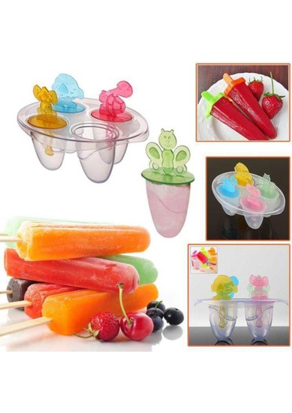 Çok Renkli Meyve Suyu ve Yoğurt Dondurma Kalıp Seti, Pratik ve Eğlenceli