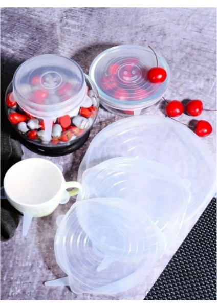 6'lı Silikon Streç Kapaklar, Tazelik ve Pratik Kullanım Için Ideal