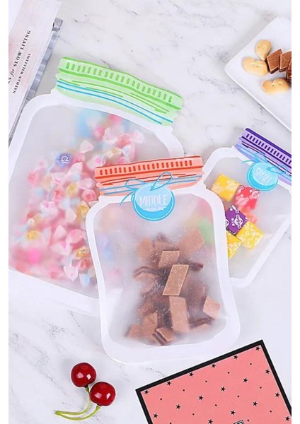 3'lü Kilitli Saklama Poşeti Seti, Küçük Orta Büyük Boy, Beyaz Renk fiyatları