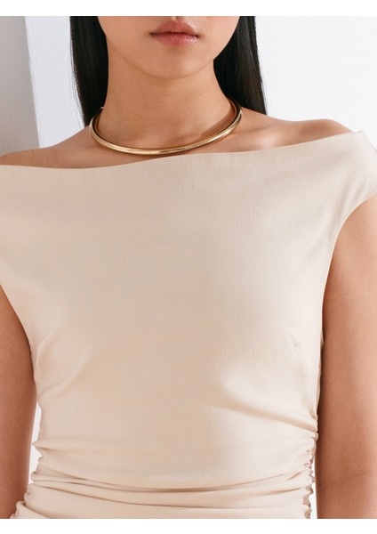 91462 Bardot Mini Elbise-Taş fırsatları