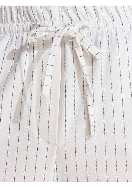 72142 Bağcıklı Jogger Pantolon-Beyaz fırsatları