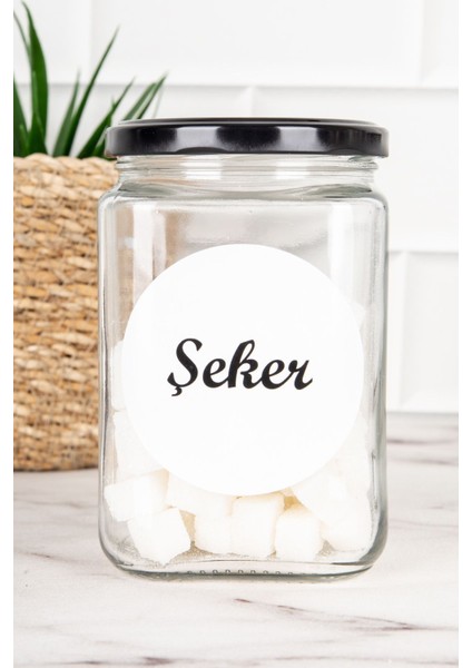 Çiftli Siyah Kapaklı Kare Cam Saklama Kabı, 720 Ml, Turuncu Detaylar modelleri