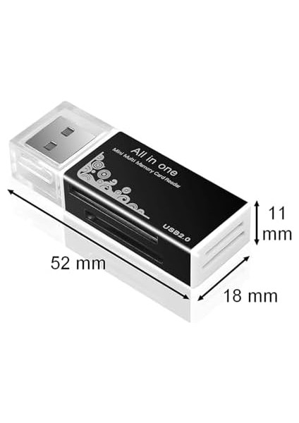 Sd Kart Okuyucu, 4 Kart Yuvalı 2 Paket Sd Kart Okuyucu, Geniş Uyumlu Yüksek Hızlı Sd - USB Adaptörü, Pc Dizüstü Bilgisayar Için Bellek Kartı Okuyucus, USB Cihazı