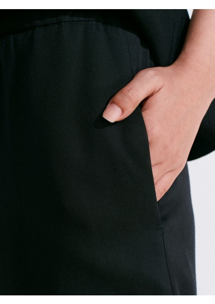 72145 Dökümlü Palazzo Pantolon-Siyah fırsatları