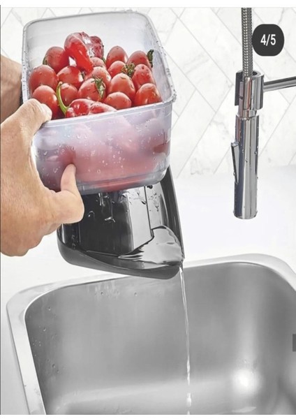 Beyaz Süzgeçli Saklama Kabı, Pratik ve Şık Mutfak Gereci fiyatları