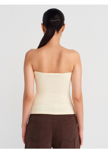 21103 Straplez Top-Açık Sarı fiyatları