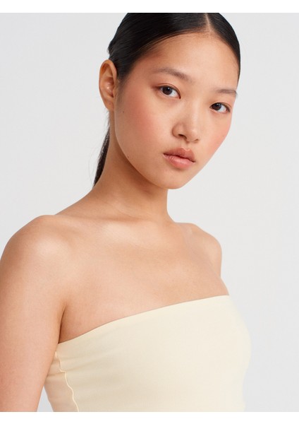 21103 Straplez Top-Açık Sarı fırsatları