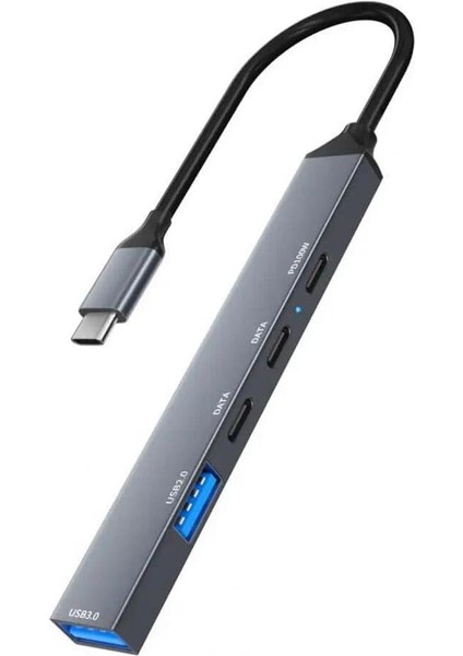 5in1 Type-C Hub Dock USB 3.0 5gbps Veri Aktarımı 100W Pd Cep Telefonu Şarj Aleti