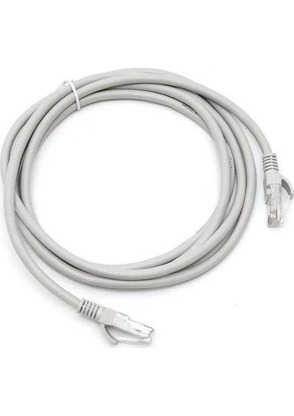Ethernet Kablosu 10 Metre Gri 1000 Mbps Veri Aktarım Hızı Internet Kablosu RT04 Modem (3 Metre)