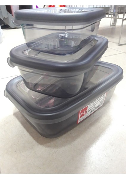 3'lü Saklama Kabı Seti, 400ML-1,2L, Renkli ve Dayanıklı Plastik Malzeme fiyatları