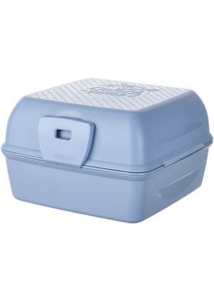 Mavi Çift Katlı Pratik Beslenme Kutusu, Sağlıklı ve Şık Tasarım