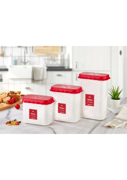 Kareli 1,4 Lt Erzak Kabı, Şık ve Kullanışlı Mutfak Saklama Çözümü fiyatları