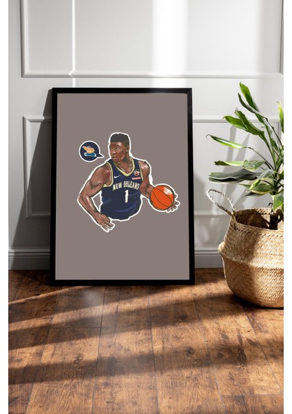 Zion Williamson Çerçeveli Tablo - Basketbol Nba Posteri Tablo fiyatları