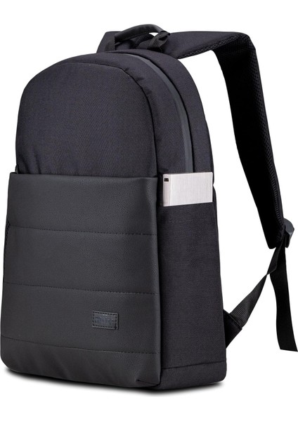 BP-TX100 Serisi 15,6 Inch, Su Geçirmez Kumaş ve Su Geçirmez Fermuar Notebook, Laptop, Macbook Sırt Çantası -Siyah
