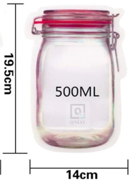 Kilitli Buz Dolabı Saklama Poşeti 500 Ml, Seyahat ve Piknik Için Kullanışlı ve Pratik fiyatları