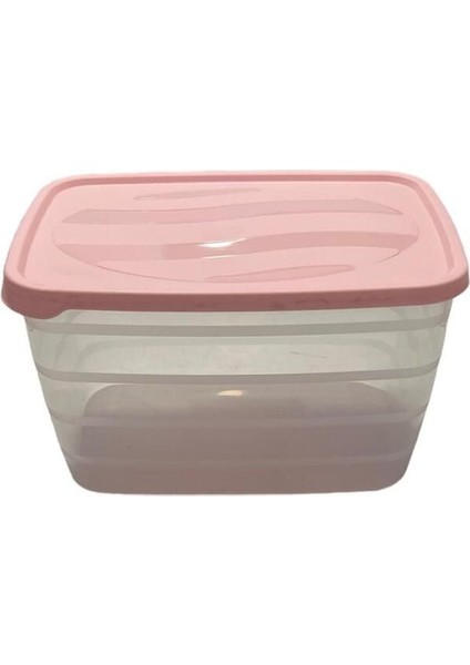 Pembe Dikdörtgen Saklama Kabı 5 Lt, Sağlıklı ve Şık Mutfak Gereci