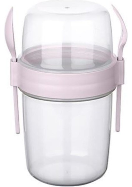 Hazneli 650 ml Müsli ve Mama Saklama Kabı Beyaz, Kullanışlı ve Şık Tasarım