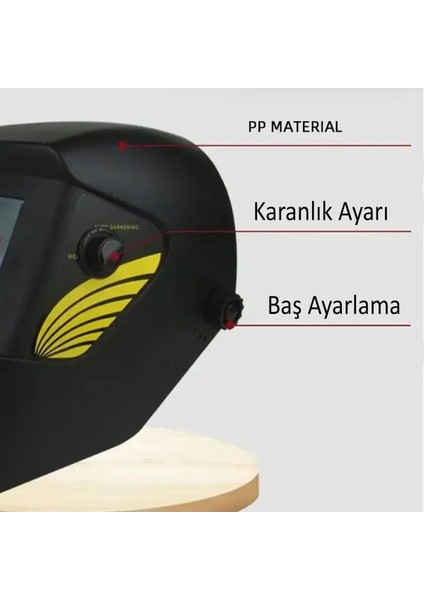 Güneş Enerjili Ayarlanabilir Otomatik Kararan Baş Kaynak Maskesi, Güvenle Kullanın