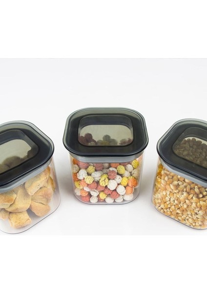 Gri 3'lü 0.5 Lt. Kare Saklama Kabı Seti indirimleri