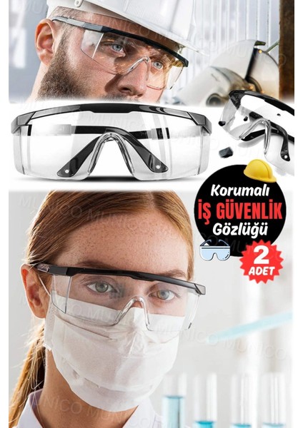 2 Adet Çok Amaçlı Uv Koruyucu Gözlük, Laboratuvar, Bahçe ve Inşaat Kullanımı indirimleri