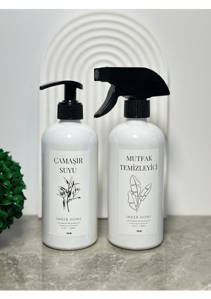 500 ml Mutfak Temizleyici Şişe ve Plastik Sabunluk Seti