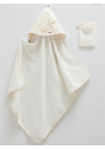 Incibaby Örme Lüx Bebek Havlu & Kese 2'li Set 82X90