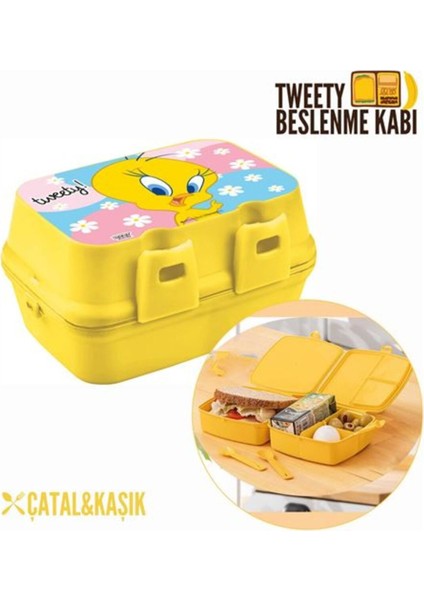 4 Bölmeli Renkli Beslenme Kutusu, Pratik ve Şık Saklama Çözümü