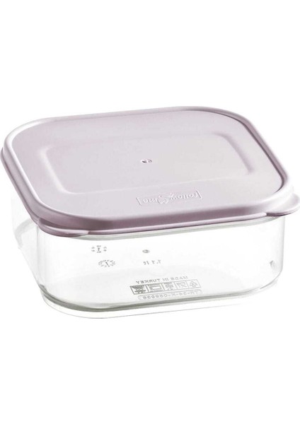 Gri Nano Saklama Kabi 1,10 Lt, Dayanıklı ve Şık Tasarım