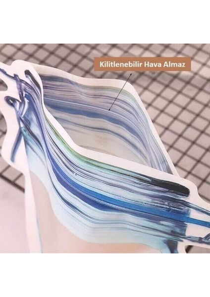 4'lü Renkli Kavanoz Görünümlü Kilitli Saklama Poşetleri Seti fiyatları