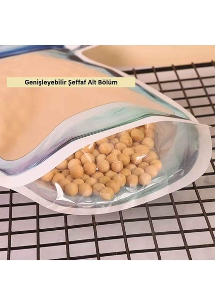 4'lü Renkli Kavanoz Görünümlü Kilitli Saklama Poşetleri Seti modelleri