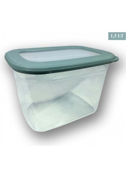 Gri 1,3 Lt Saklama Kabı, Dayanıklı ve Şık Mutfak Düzenleyici