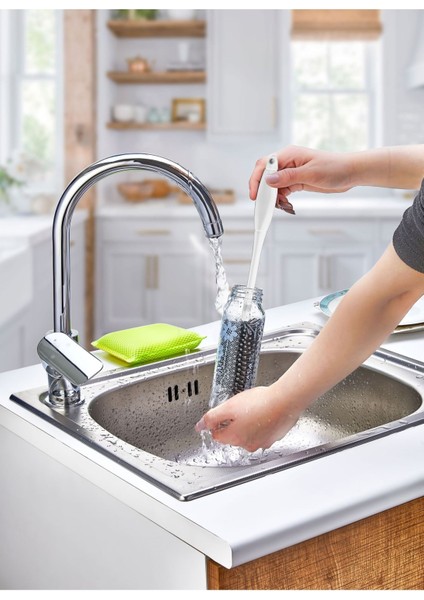 Gümüş Renkli Şişe ve Biberon Temizleme Fırçası, Hijyenik Kullanım Için Ideal fiyatları