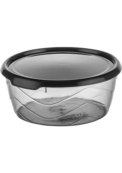 Gri 700 ml Yuvarlak Saklama Kabı, Dayanıklı ve Şık Mutfak Saklama Çözümü