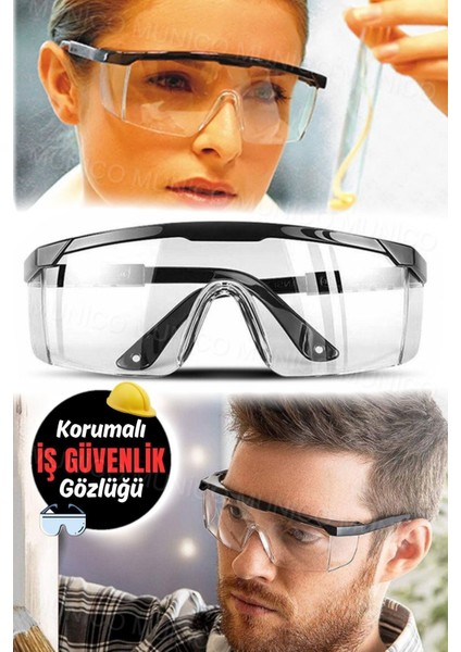 Ayarlanabilir Çerçeveli Güvenlik Gözlüğü, Laboratuvar ve Sanayi Için Uygun