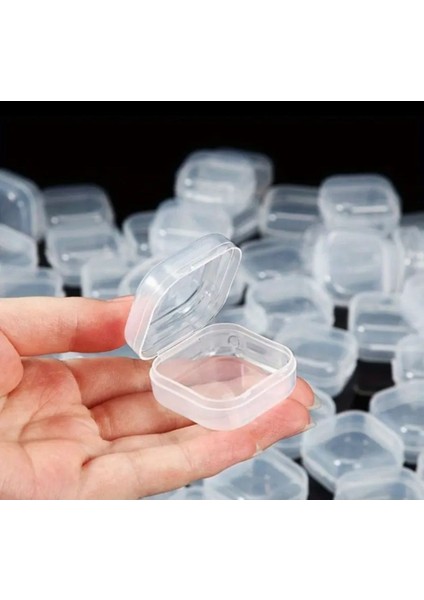 5 Ad Turuncu Şeffaf Mini Plastik Takı Saklama Kutusu Kapaklı fiyatları
