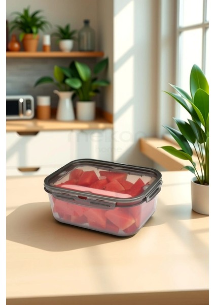 4l Füme Sızdırmaz Kapaklı Saklama Kabı, Güçlü ve Şık Tasarım