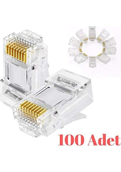 RJ45 Jack CAT5E Internet Kablo Kablosu Ucu Konnektör Ethernet Connector Jak 4220 modelleri