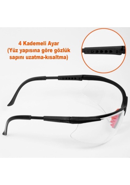 Şeffaf Silikon Koruyucu Gözlük, 12 Adet, Güvenlik ve Deney Için Ideal modelleri