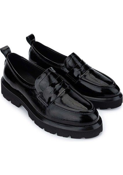 Siyah Kadın Rugan Loafer 775 104-4128 Bn Ayk SK24-25 fiyatları